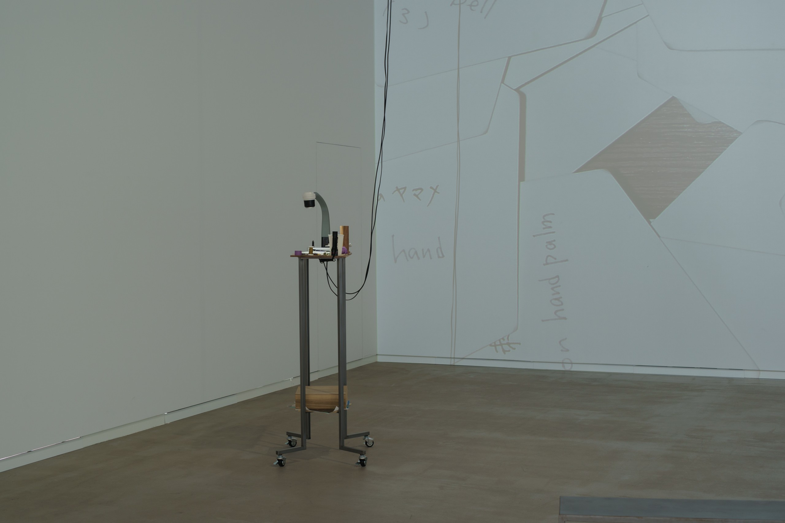 雨宮庸介個展「雨宮宮雨と以」会場風景 "For The Swan Song A (2023)" 