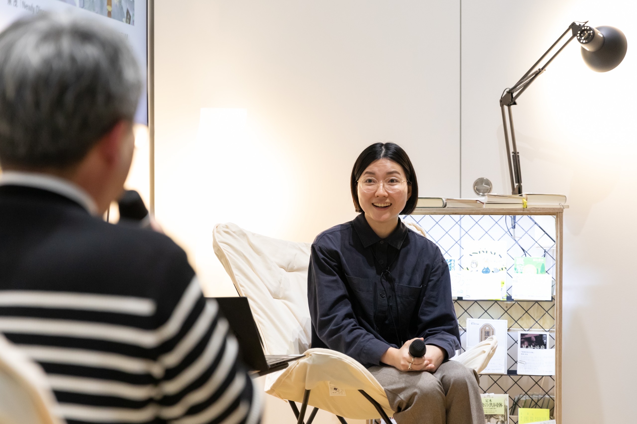 「バグスクール：うごかしてみる！」関連トークイベント風景　山中俊広、池田佳穂