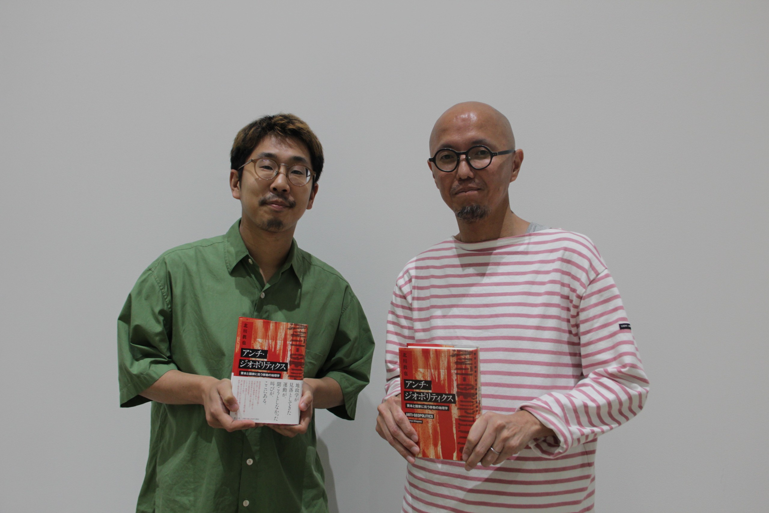 北川眞也×長谷川新「移動の震えを聴くこと」トークイベント風景　長谷川新　北川眞也