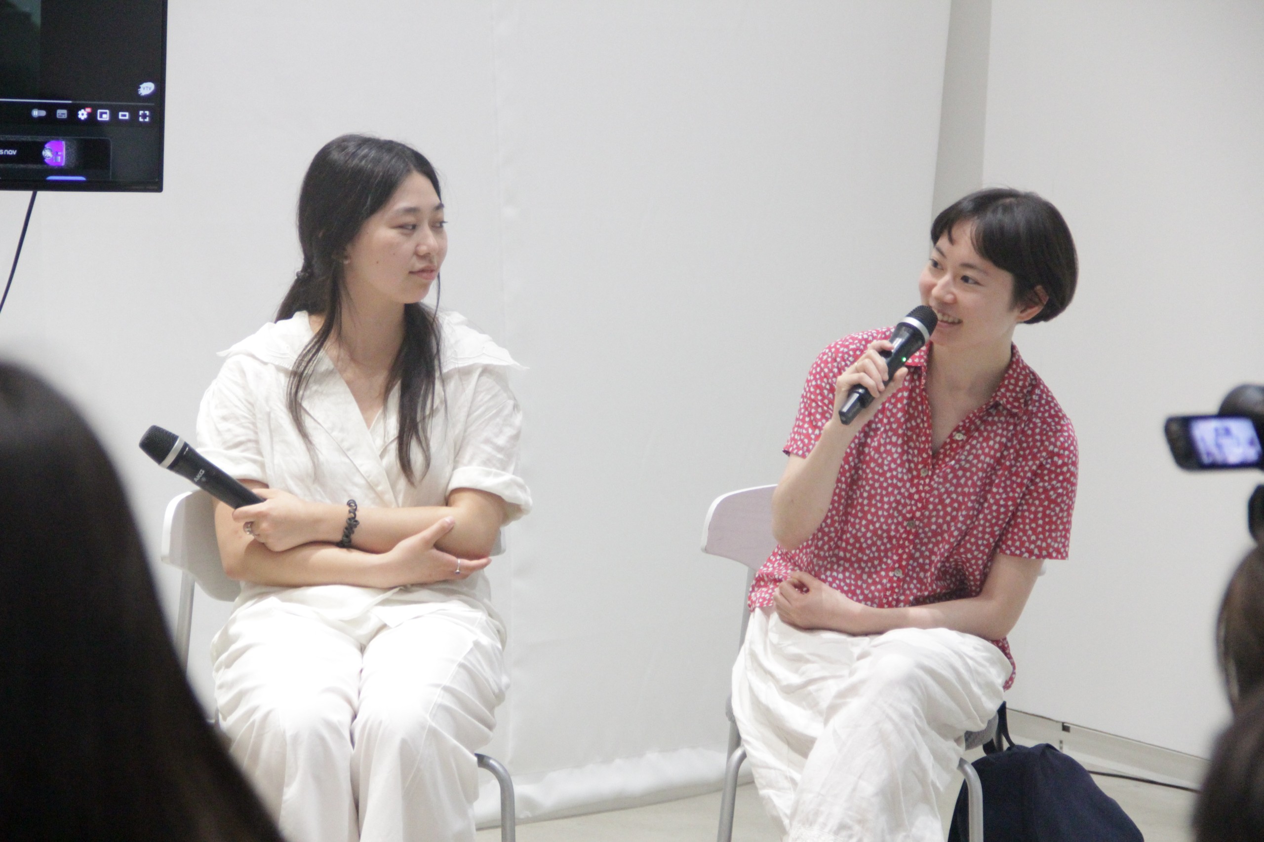 財団×小林颯個展「ポリパロール」  関連トークイベント風景　上野里紗　中岡尚子