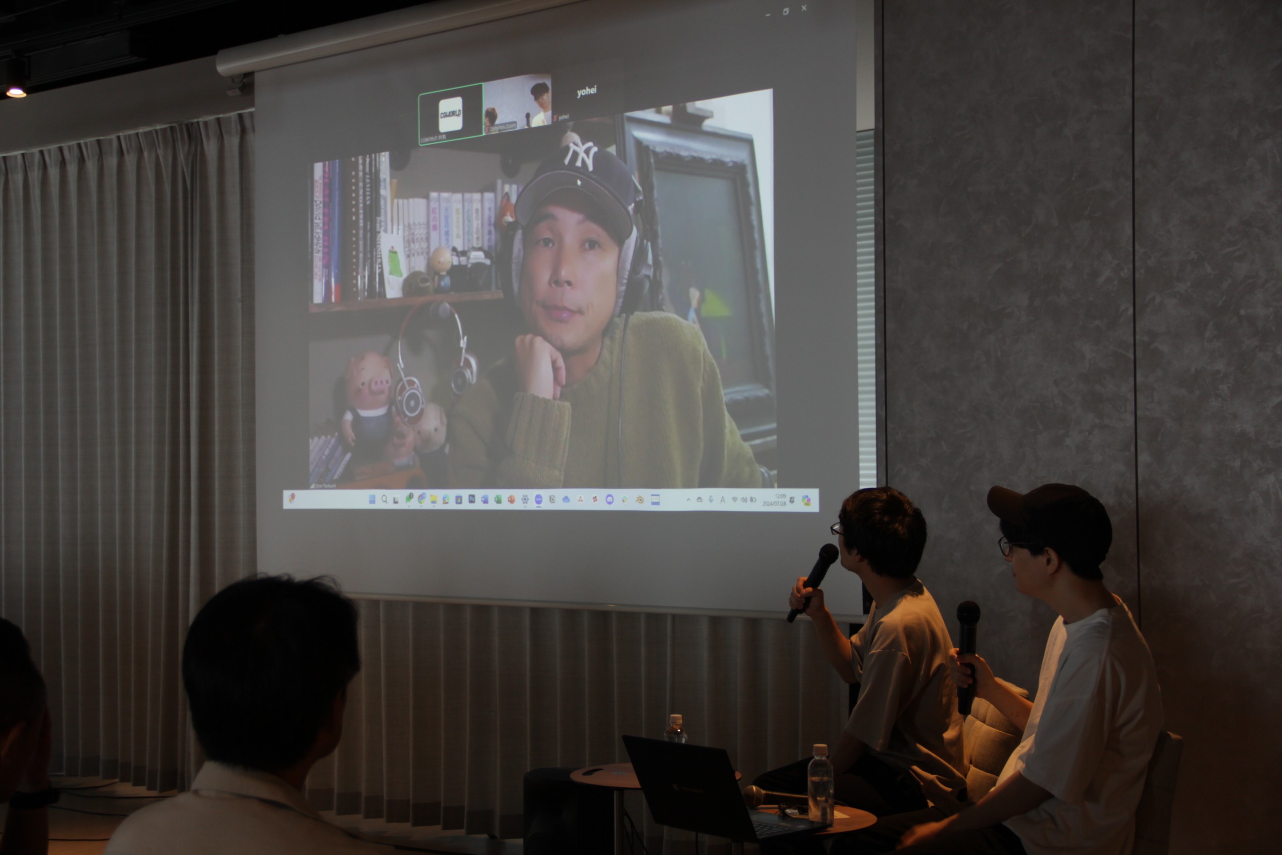 「Summer Studio 2024 トンコハウスとつくるワークショップ・展覧会」堤大介×稲田雅徳×橋爪陽平　トークイベント風景　堤大介