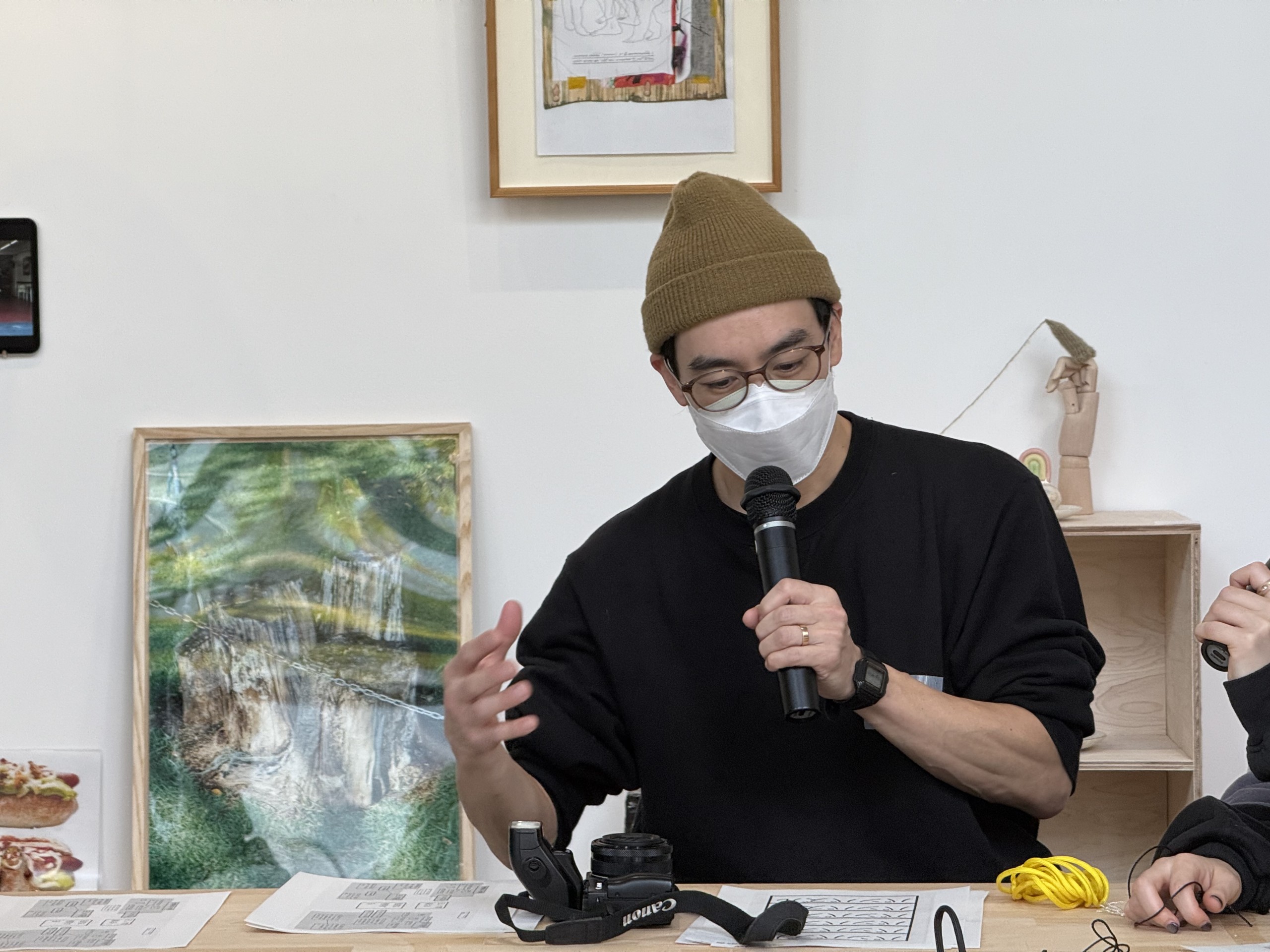 宇田川直寛「ヨシの紐」ワークショップ風景　宇田川直寛