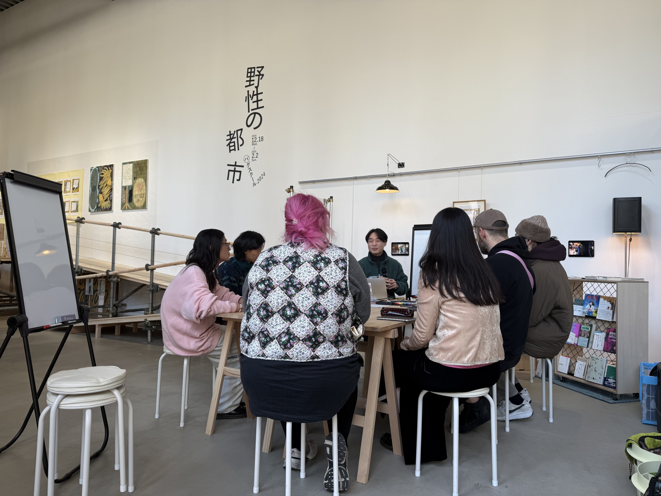 ちぇんしげ「記述の会・第⼆回【遠⽅のラインをなぞる＠BUG】」ワークショップ風景