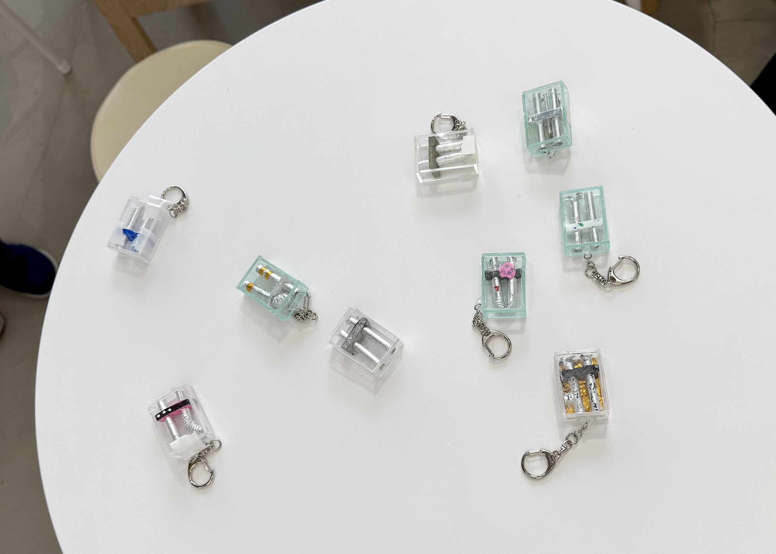 向井ひかり「ミニチュアダクトのキーホルダーを作ろう」ワークショップ参加者　作品画像